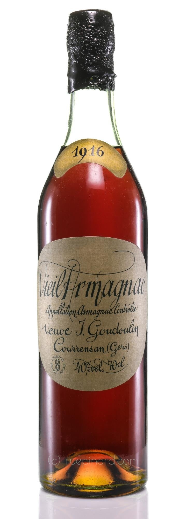 Goudoulin 1916 Veuve J. Armagnac Bas Armagnac Baco/Ugni Blanc - Rue Pinard