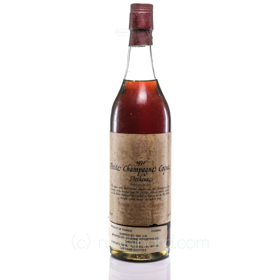 Cognac 1930 Berry Brothers Rudd SKU 9534