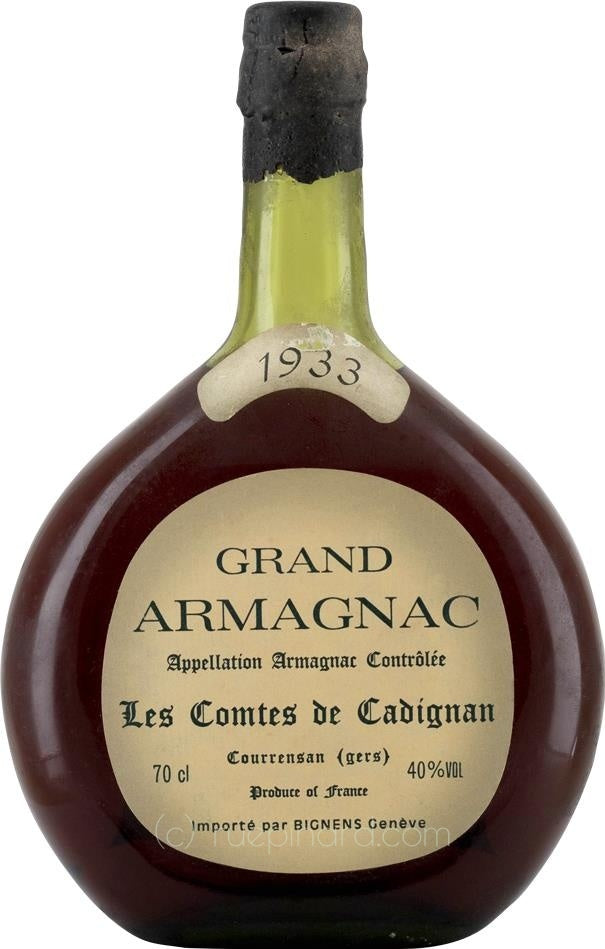 Les Comtes de Cadignan Armagnac 1933 - Rue Pinard