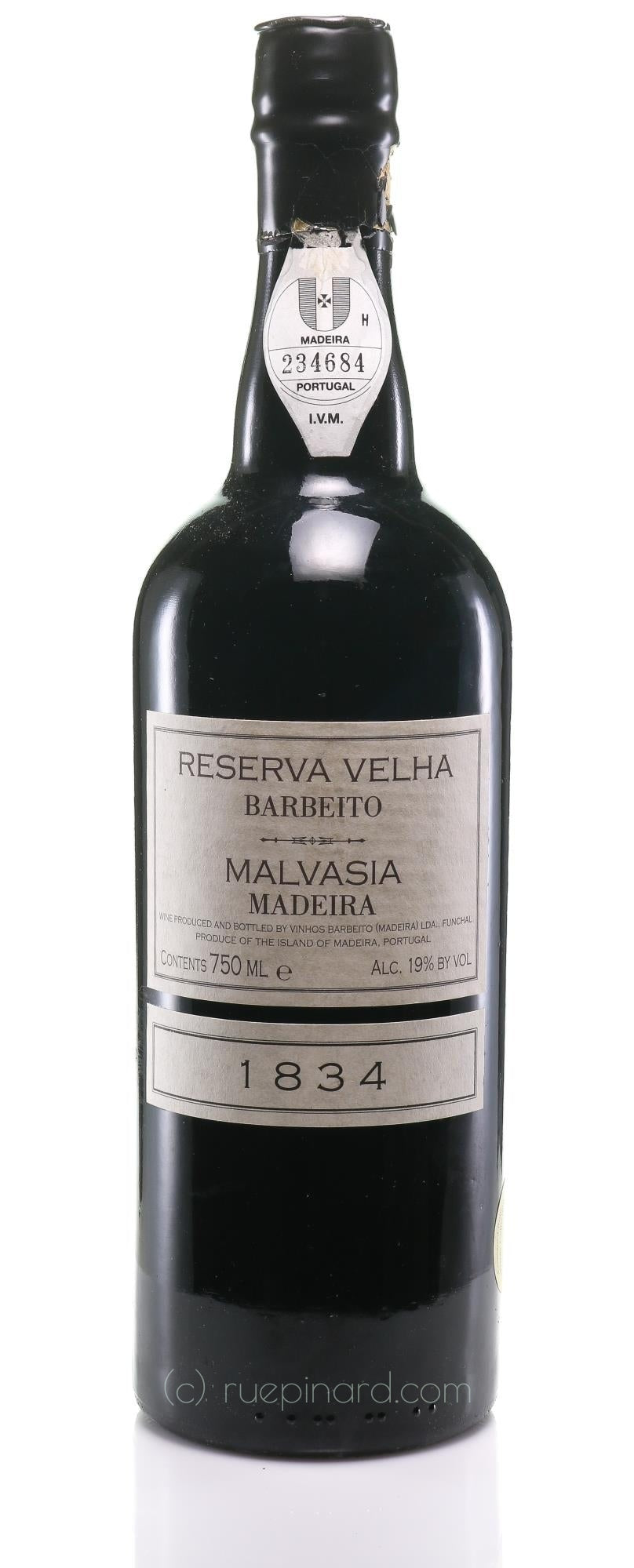 Barbeito Malvasia 1834 Madeira Reserva Velha - Rue Pinard
