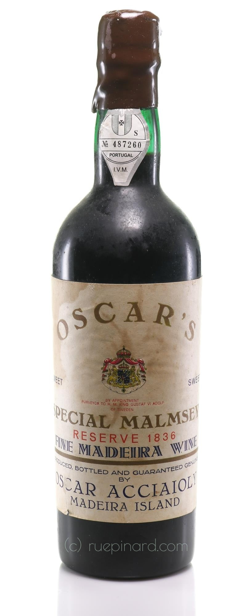 Oscar Acciaioly Special Reserve Malmsey Madeira 1836 - Rue Pinard