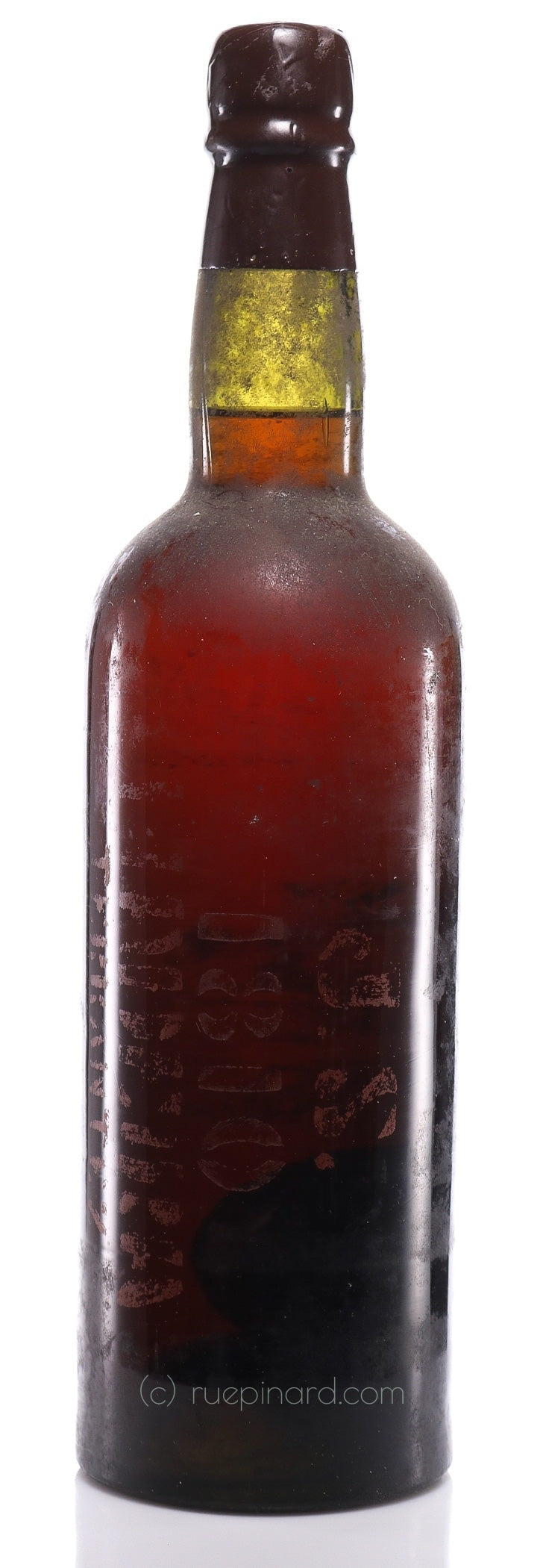 1810 J.S. Terrantez Madeira - Rare Red Stencil Bottle - Rue Pinard