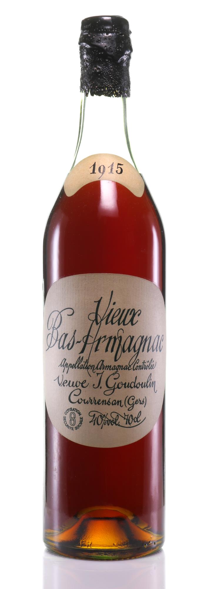 Goudoulin Veuve J. Armagnac 1915 (Baco/Ugni Blanc) - Rue Pinard