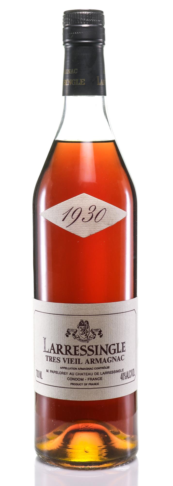 Larressingle Très Vieil 1930 Armagnac, Bottled 1999 (in Wooden Box) - Rue Pinard