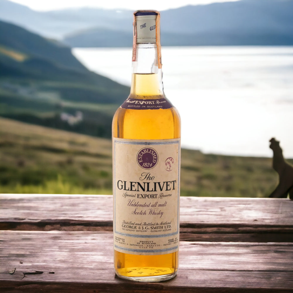 The Glenlivet Special Export Reserve Unblended Malt Scotch Whisky 1970s - Rue Pinard