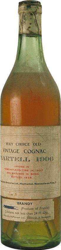 Martell Vintage 1906 Cognac; Newcastle Breweries Very Choice Old 1938 - Rue Pinard