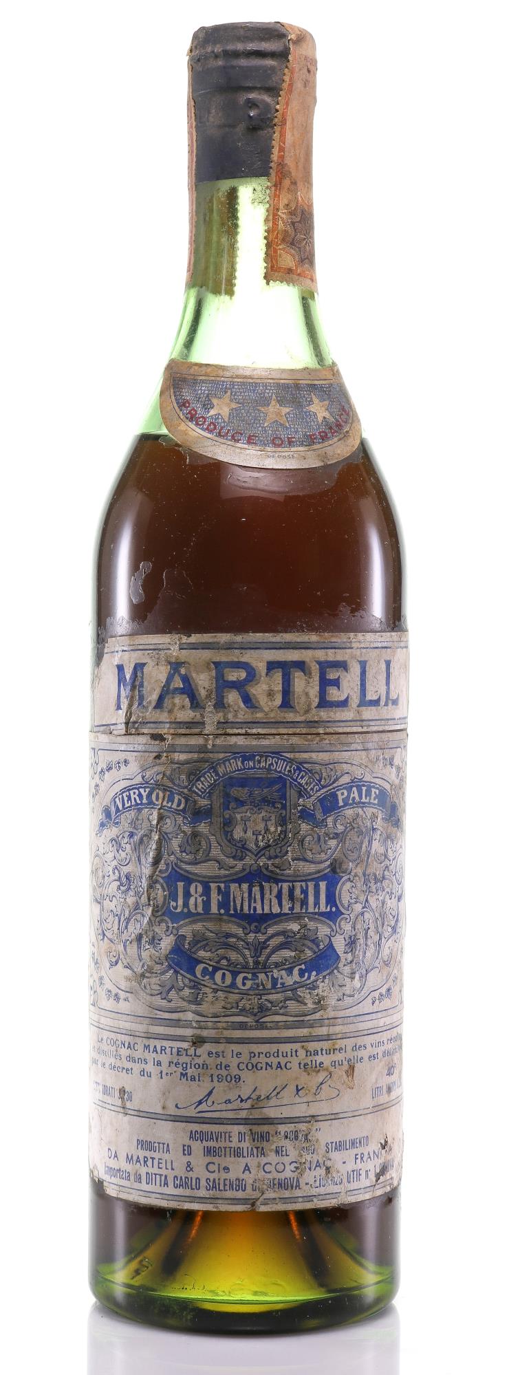 Martell 3 Star Cognac 1960s Very Old Pale - Rue Pinard