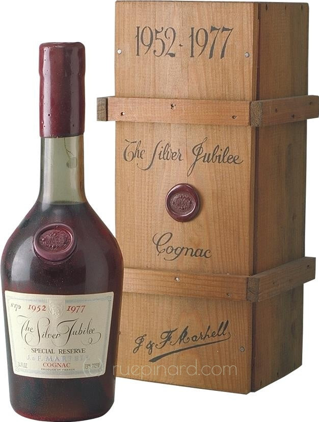 Martell Silver Jubilee Cognac, 25 Year Vintage, in Original Wooden Case - Rue Pinard