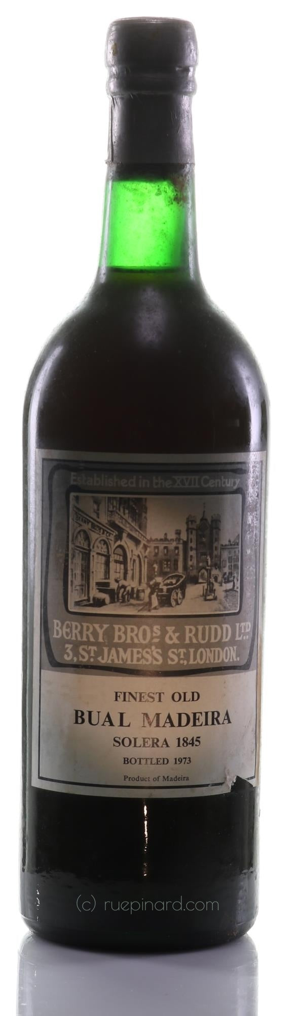 Berry Bros. & Rudd Old Bual Solera Madeira 1973 - Rare Vintage 1845 - Rue Pinard