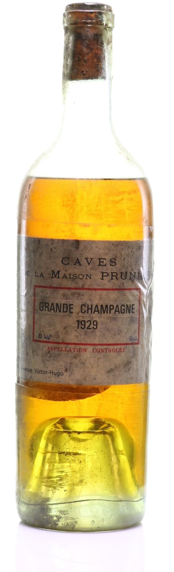 Maison Prunier Cognac 1929, Grande Champagne - Rue Pinard