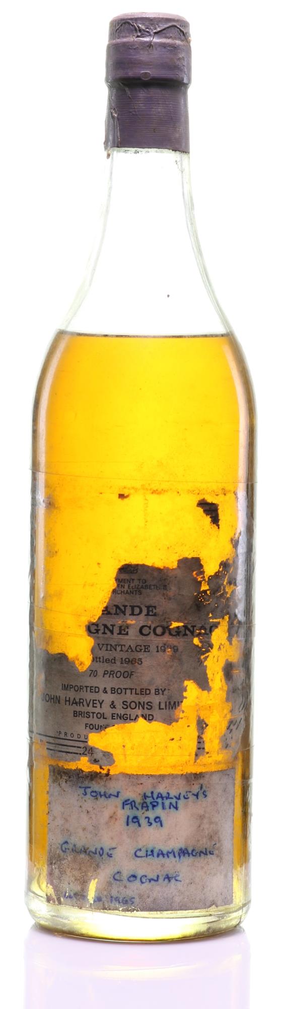 1939 Grande Champagne Cognac, Harvey's, Bottled 1965 - Rue Pinard
