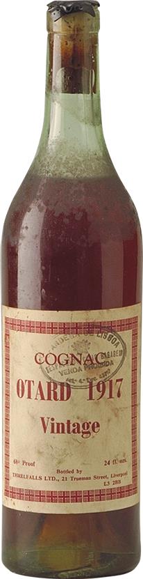 Otard Dupuy & Co 1917 Cognac, bottled by Threlfalls Ltd, Liverpool - Rue Pinard