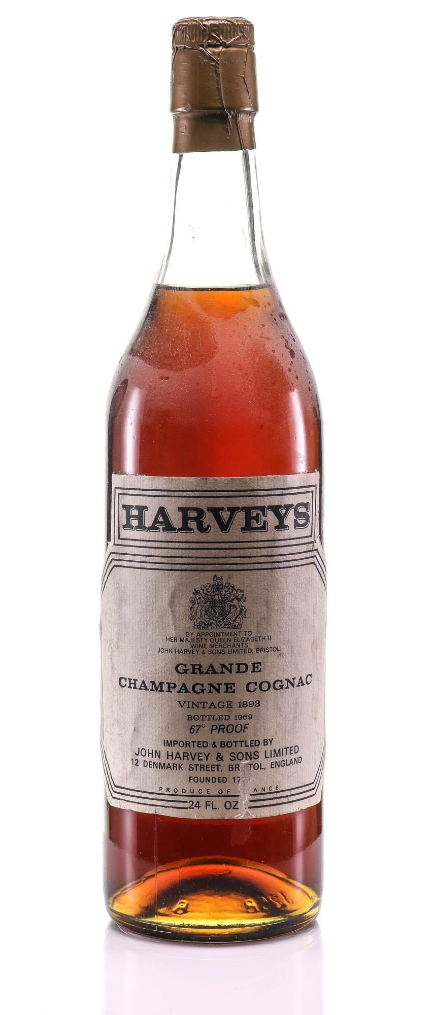 1893 Harvey’s Grande Champagne Cognac, Bottled 1969 - Rue Pinard