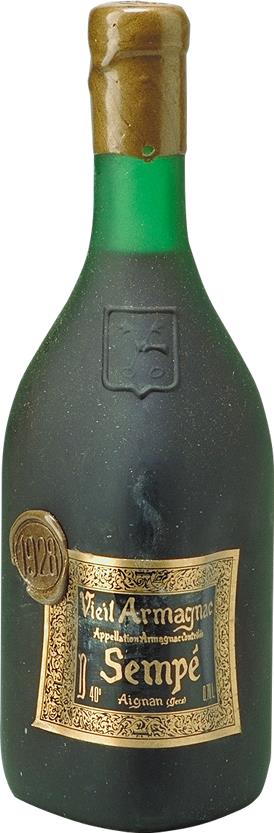 Sempé Bas-Armagnac 1928 Armagnac, Waxbutton & Glass Shoulder Bottle - Rue Pinard