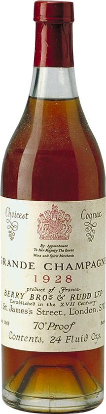 Grande Champagne Cognac, Berry Brothers & Rudd, 1928 (Bottled 1965) - Rue Pinard