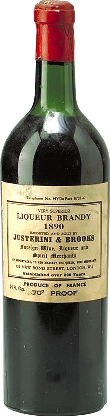 Justerini & Brooks 1890 Cognac Very Superior Liqueur Brandy - Rue Pinard