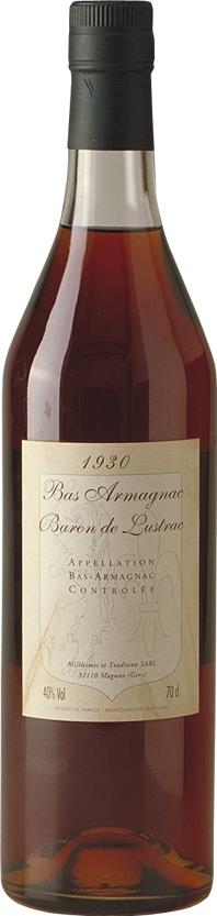 Baron de Lustrac Armagnac 1930, Grand Bas-Armagnac - Rue Pinard