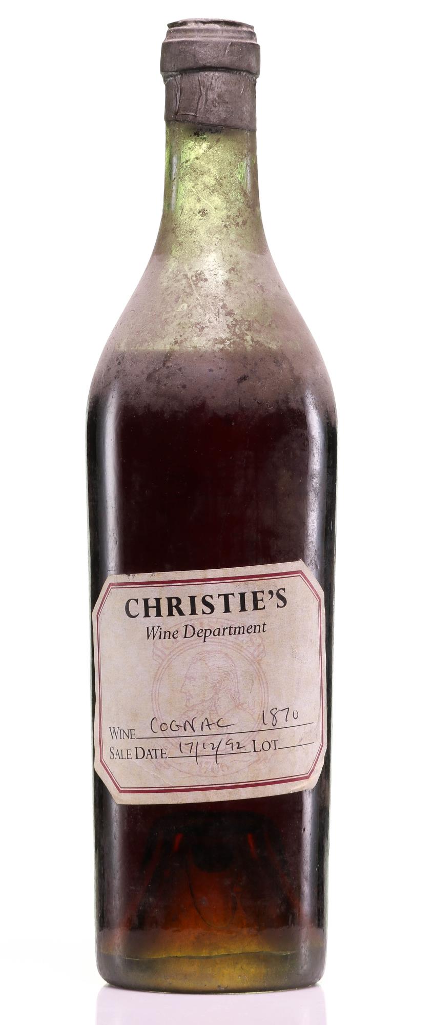 Grande Champagne Cognac Birkenhead Brewery 1870 (Christie's Label) - Rue Pinard