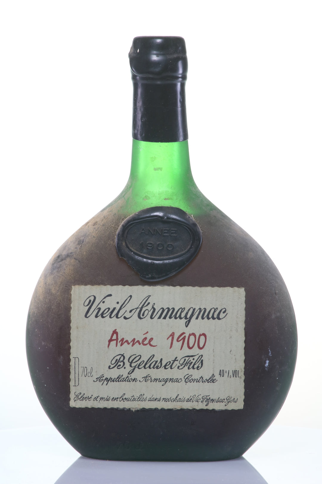 Gelas & Fils Vieil Armagnac Vintage 1900, Basquaise, Chais de Vic Sezensac - Rue Pinard