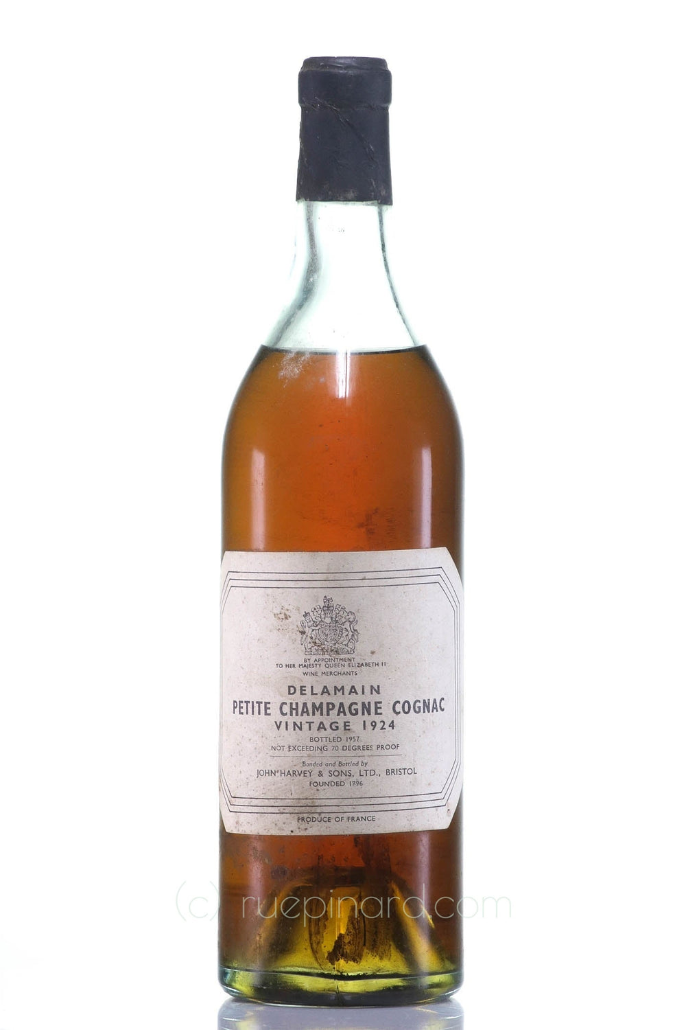 1924 Delamain Vintage Petit Champagne Cognac, John Harvey & Sons, Bottled '57 - Rue Pinard