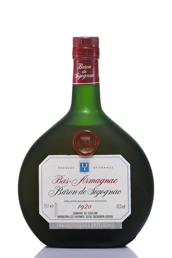 Baron de Sigognac 1920 Armagnac Bas Armagnac & Domaine de Coulom Basquaise - Rue Pinard