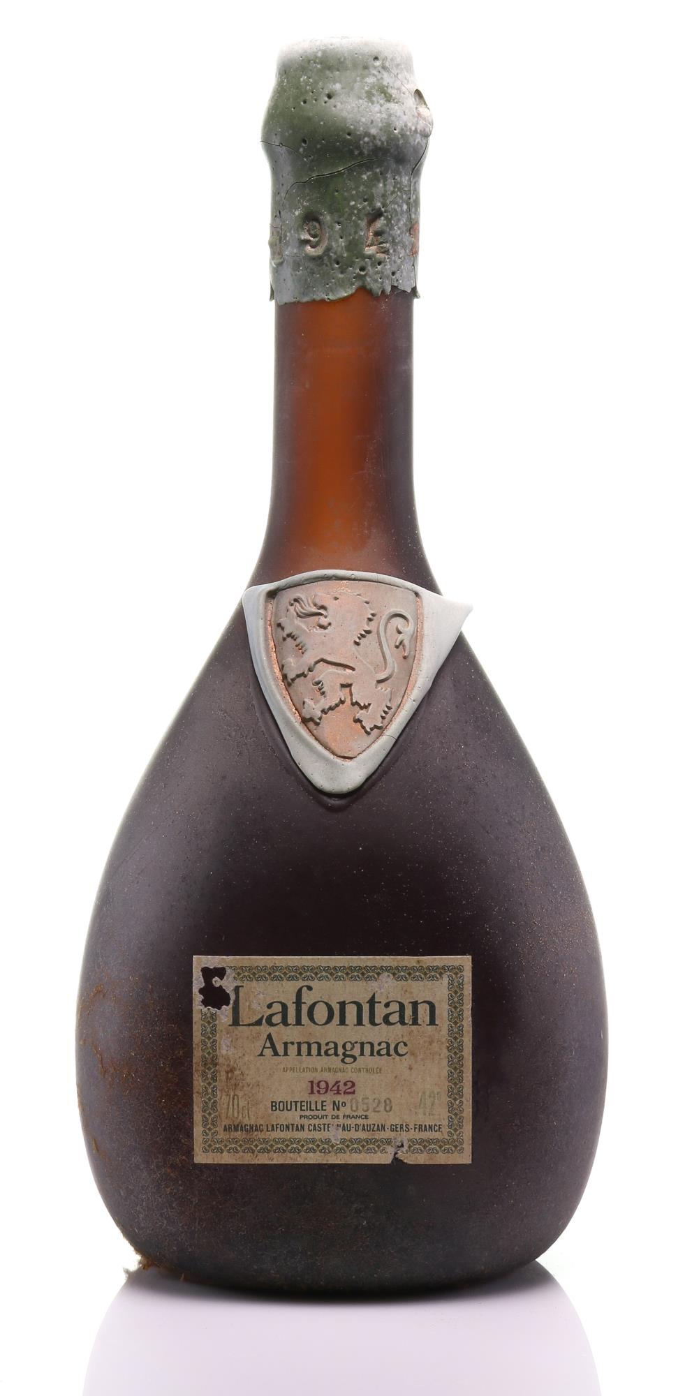 1942 Armagnac Basquaise Ténareze "Lafontan Numbered Bottle '0528'" - Rue Pinard