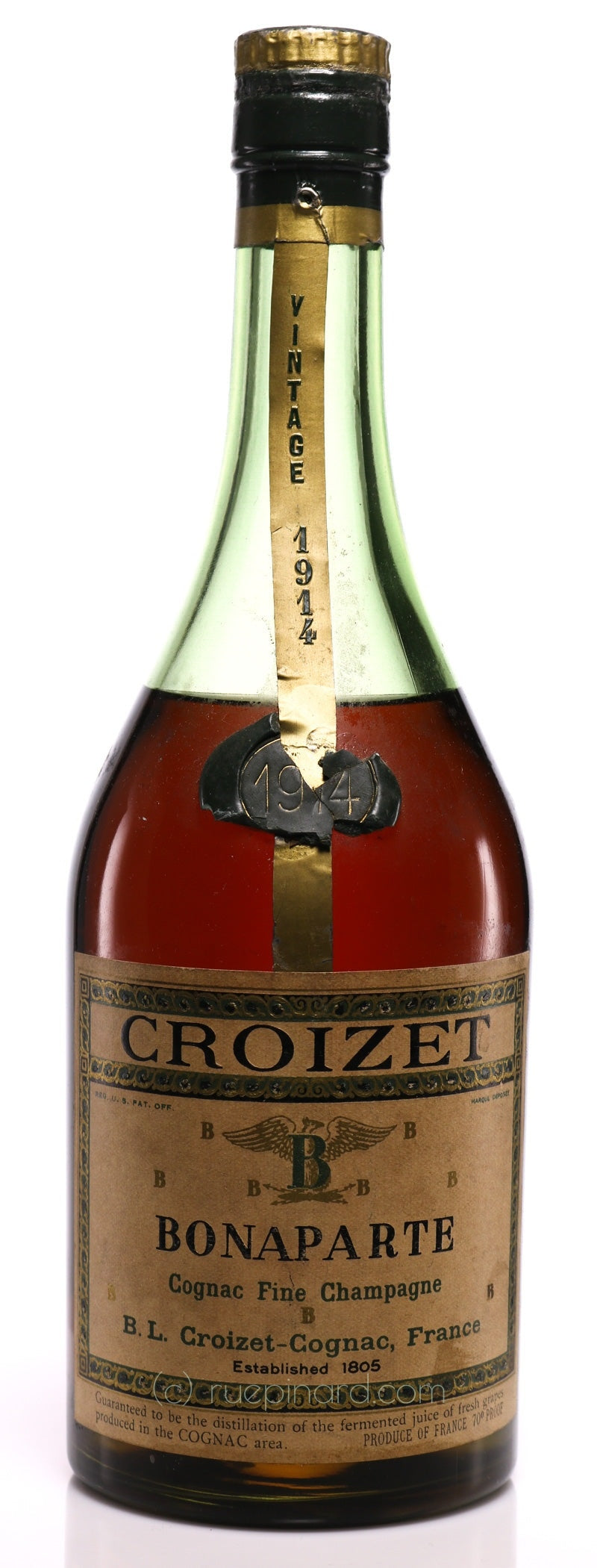 1914 Croizet B. Léon Bonaparte Cognac (Fine Champagne Grapes) - Rue Pinard