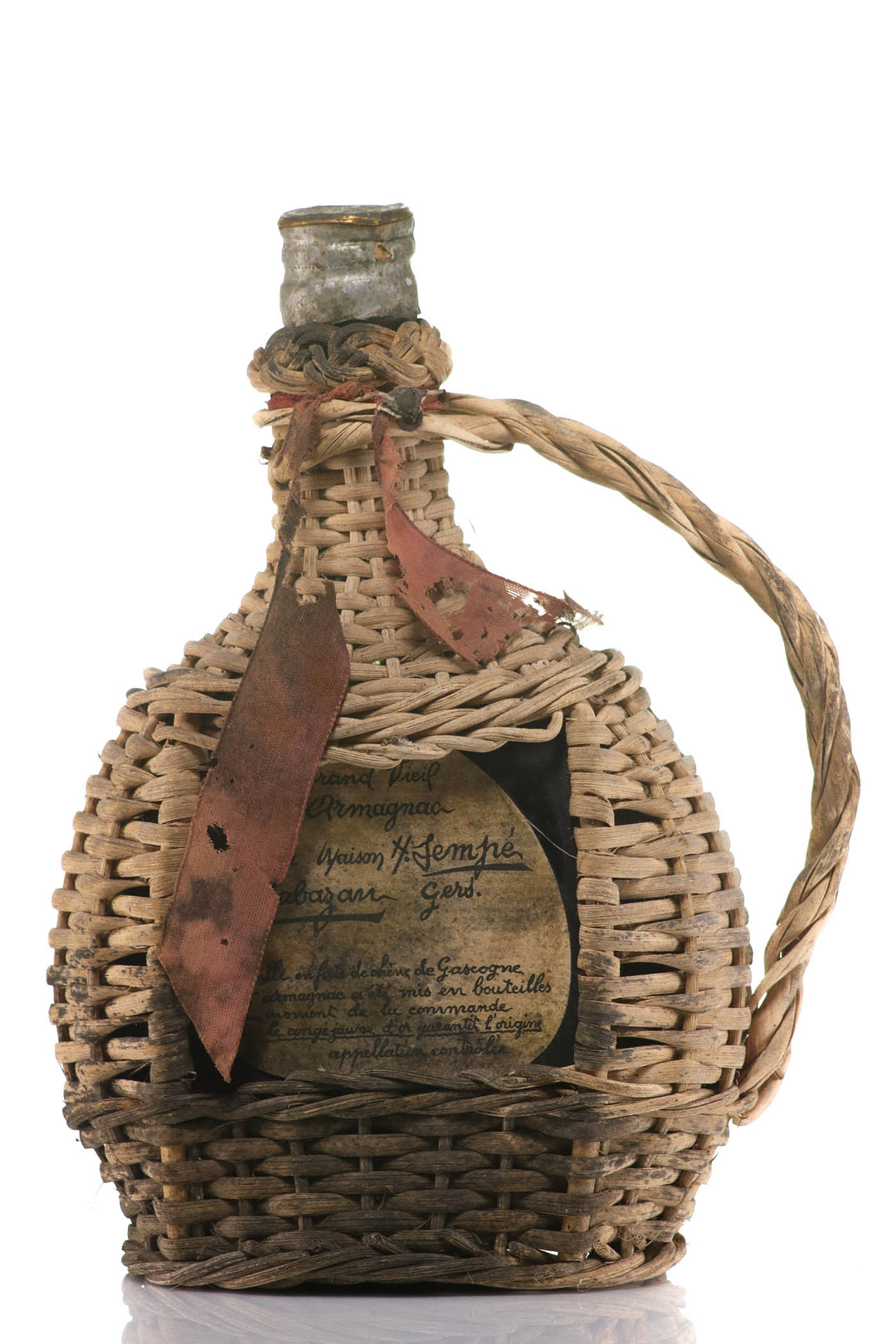 Sempe Vintage Armagnac 1920 Basquaise - Stored in Traditional Wicker Basket - Rue Pinard