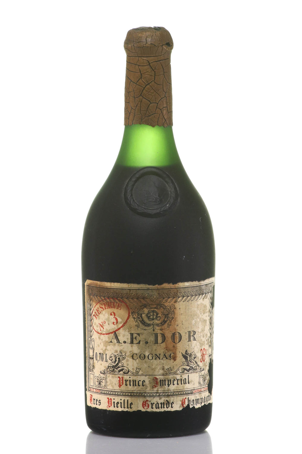 1875 A.E. DOR No.3 Prince Imperial Cognac, France - Tres Vieille Grande Champagne - Rue Pinard