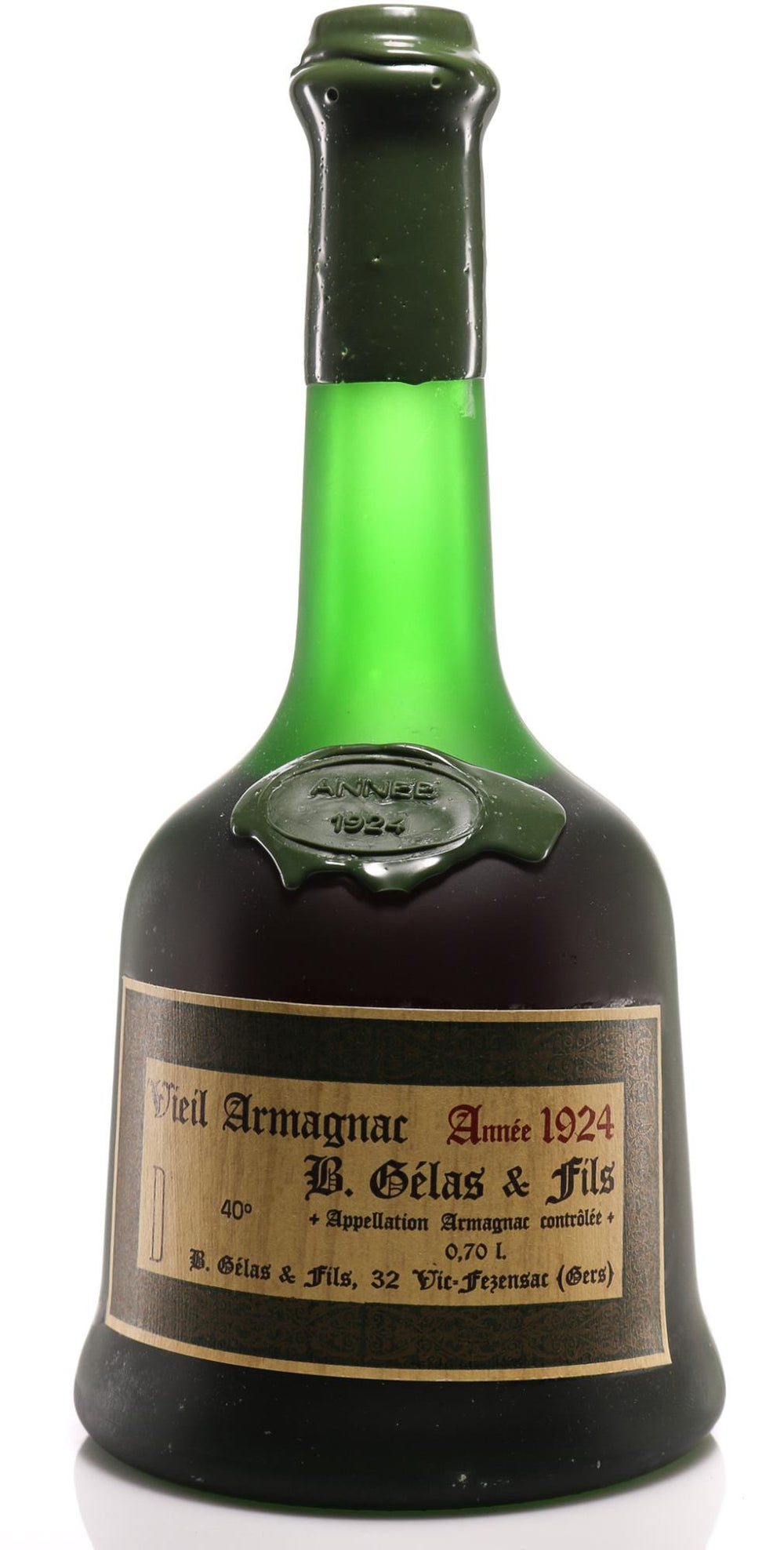 Gelas & Fils Vieil Armagnac 1924, Waxbutton-Sealed - Rue Pinard