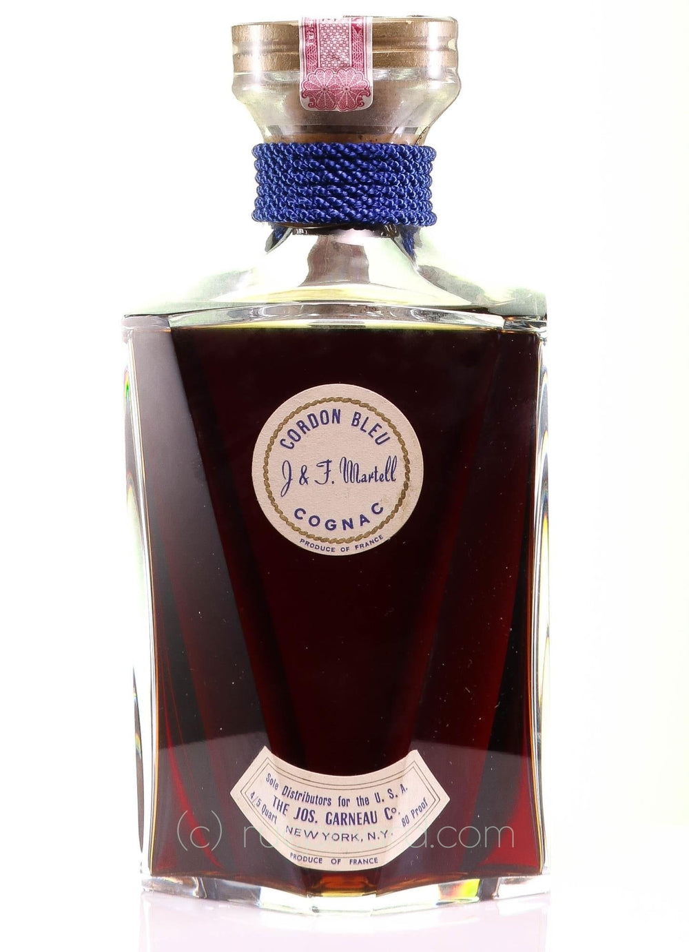 Martell Cordon Bleu Cognac, Baccarat Decanter, 95-Point Rated by Wine Enthusiast - Rue Pinard