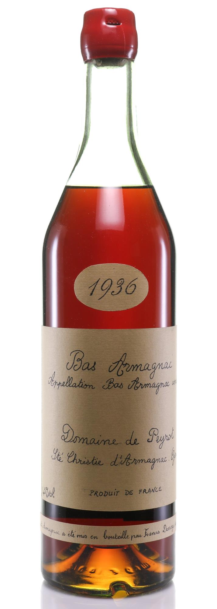 Domaine de Peyrot 1936 Bas-Armagnac Darroze Armagnac (94 bottling) - Rue Pinard