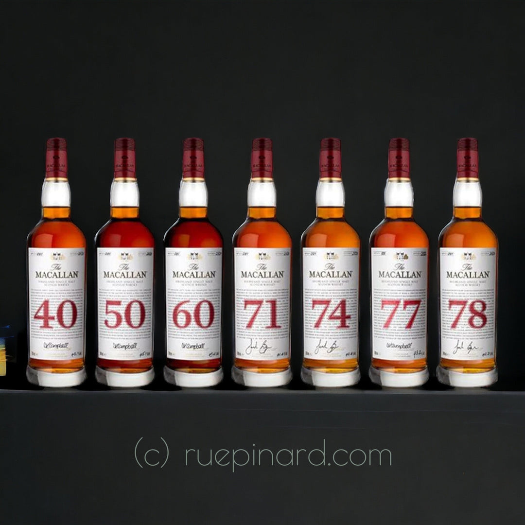 Macallan Red Series Seven Bottle Set 40y 50y 60y 71y 74y 77y 78y
