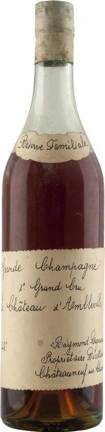 1970 Réserve Familiale Cognac Ragnaud Grande Champagne 1er Grand Cru Château d'Ambleville - Rue Pinard