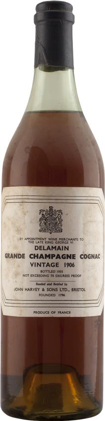 1906 Delamain Vintage Grande Champagne Cognac - Bottled 1955 Harvey & Sons - Rue Pinard