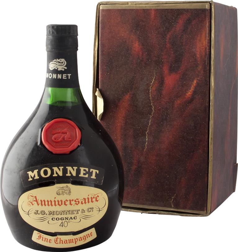 1950 Monnet & Co J.G. Fine Champagne Cognac Anniversaire Edition Aged 70's/80's - Rue Pinard