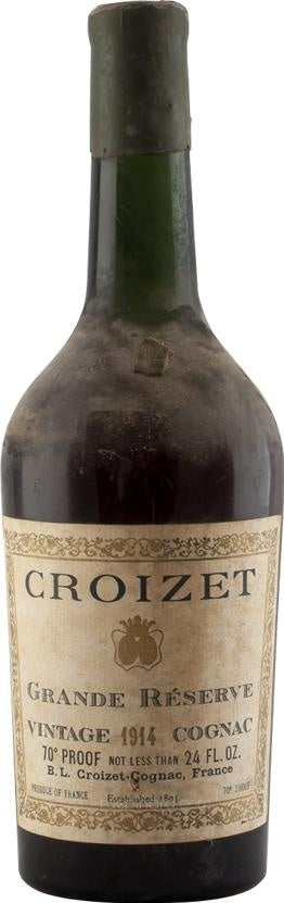 Croizet B. Léon Grande Réserve Cognac 1914, Pre-WWI Distillation From Grande Champagne Appellation - Rue Pinard